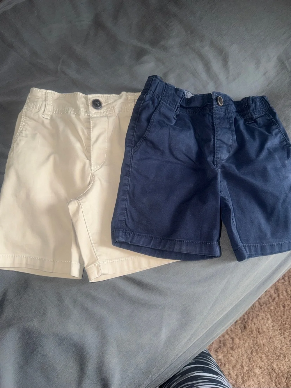 Carter's Navy and Cream Pull-On Shorts Duo